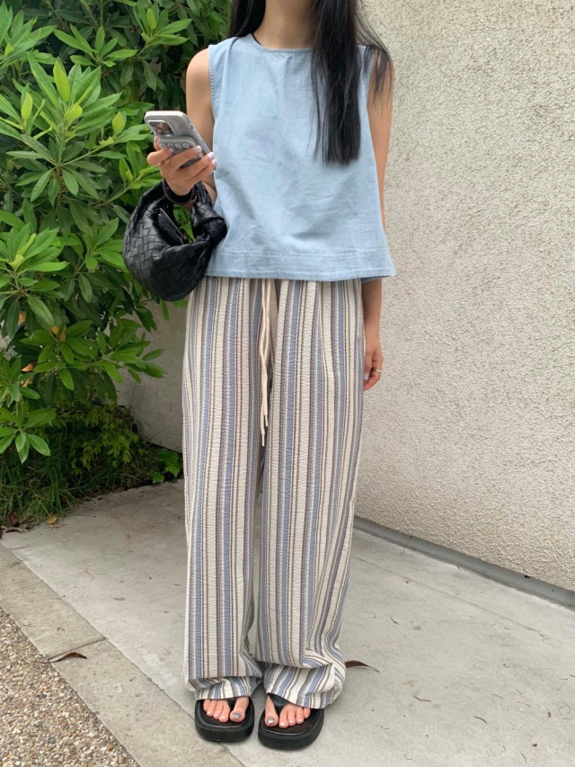 NOTHING韓國㊣直郵東大門代購女裝新款時尚25春夏推薦休閑褲NOTHING休閑褲
