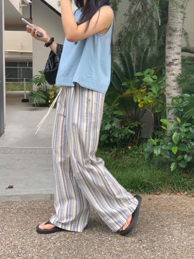 NOTHING韓國㊣直郵東大門代購女裝新款時尚25春夏推薦休閑褲NOTHING休閑褲