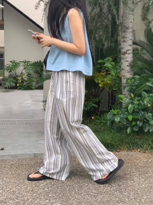 NOTHING韓國㊣直郵東大門代購女裝新款時尚25春夏推薦休閑褲NOTHING休閑褲