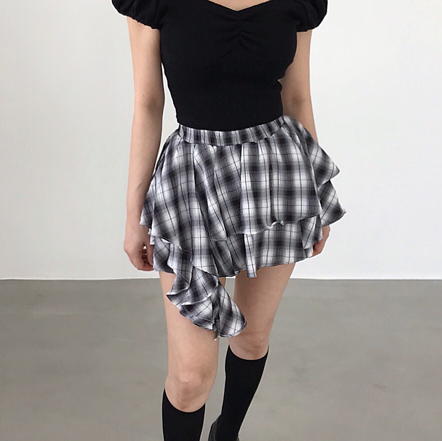 2TWO MOON韓國直郵㊣東大門實拍女裝新品熱賣人氣裙褲荷葉邊2TWO MOON裙褲