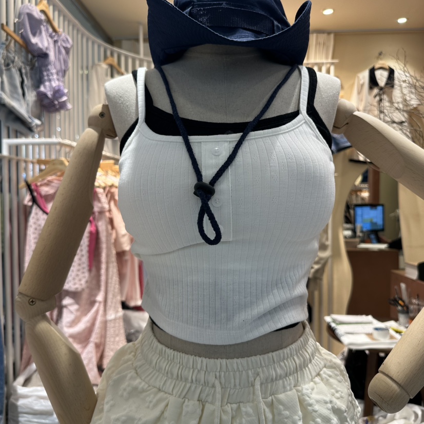MIENNE韓國直郵㊣東大門實拍女裝新品推薦時尚25春夏吊帶背心MIENNE吊帶/背心圖色5