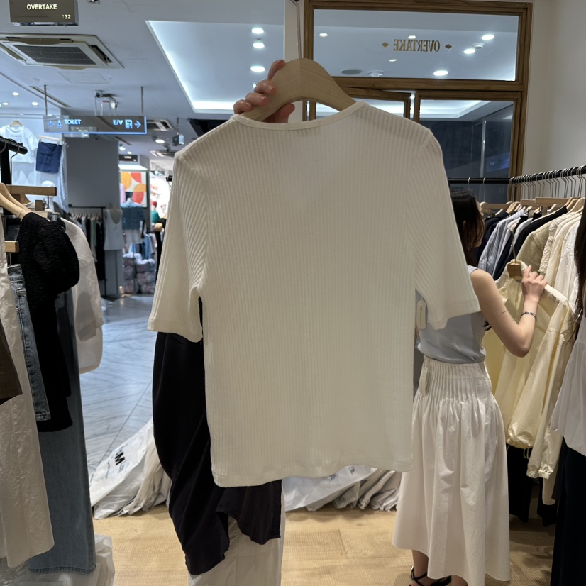 OVERTAKE韓國直郵㊣東大門實拍女裝新品休閑人氣針織衫紐扣OVERTAKE針織衫