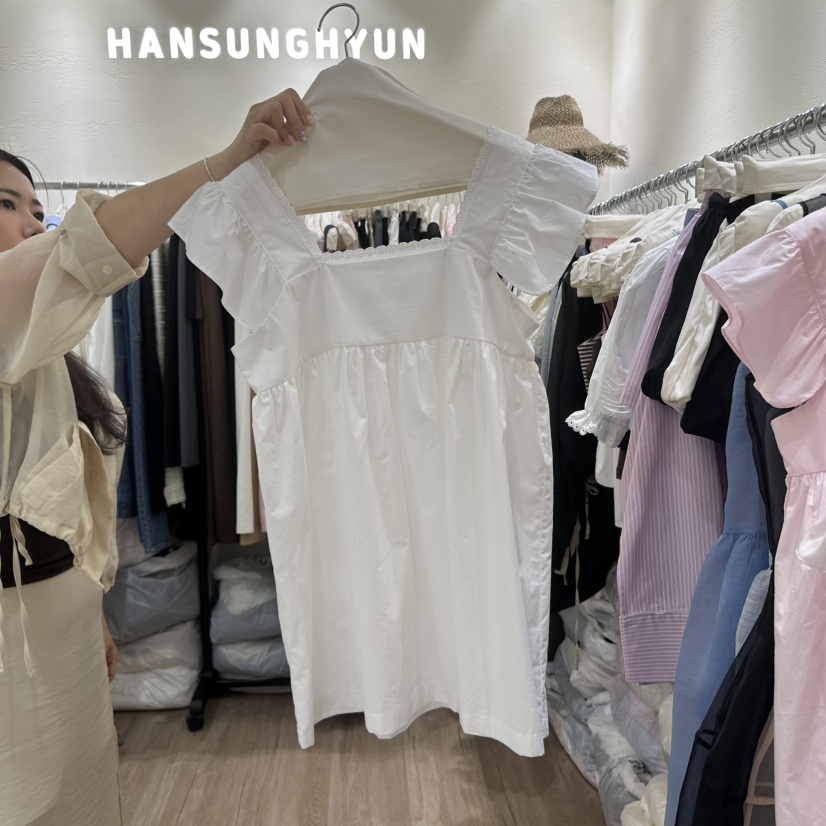 HANSUNGHYUN韓國㊣直郵東大門代購女裝新品休閑25春夏吊帶背心HANSUNGHYUN吊帶/背心