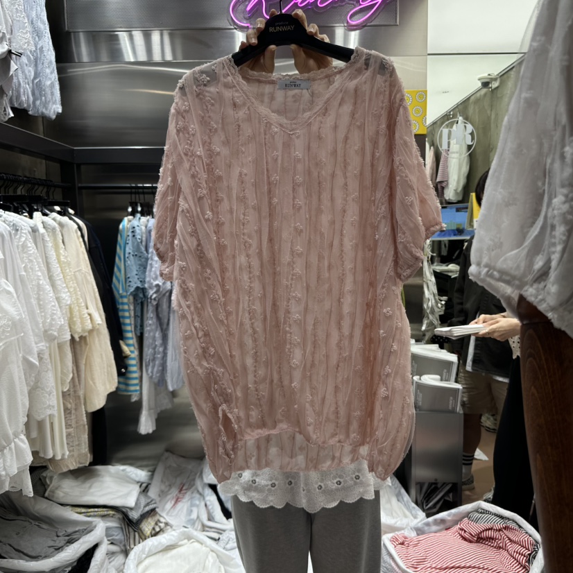 RUNWAY-런웨이韓國㊣直郵東大門代購女裝新款人氣襯衫蕾絲衫RUNWAY襯衫/蕾絲衫圖色3