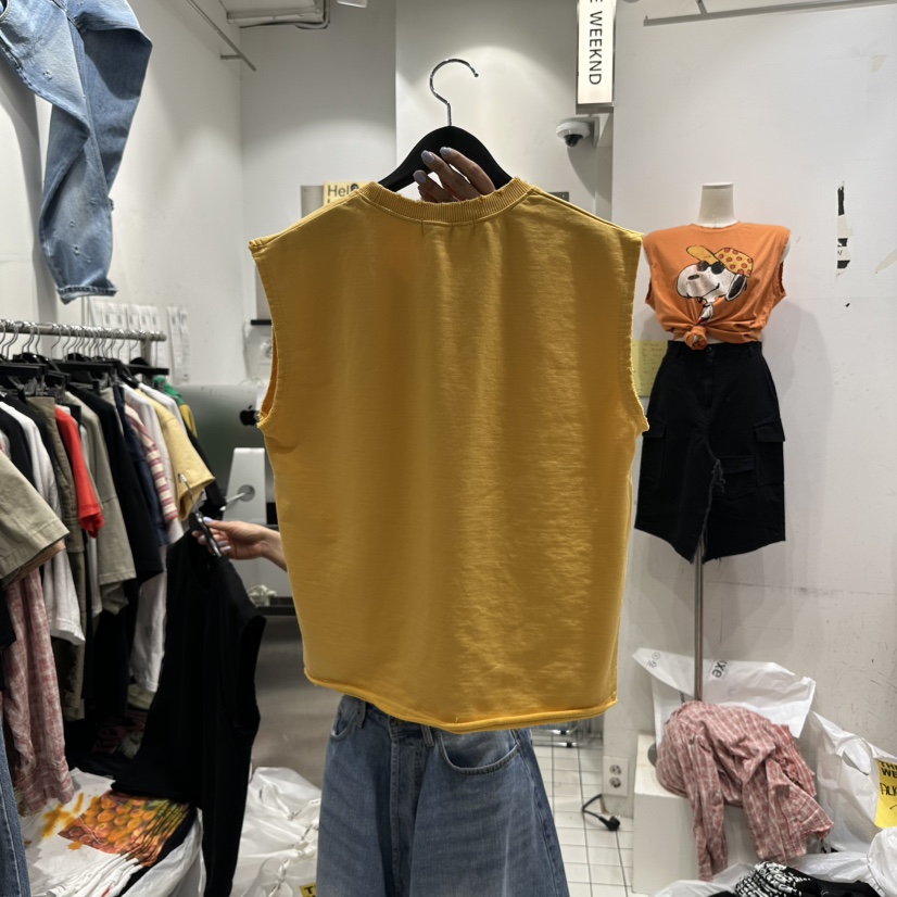 THE WEEKND直郵韓國代購㊣女裝新款休閑時尚人氣熱賣吊帶背心THE WEEKND吊帶/背心