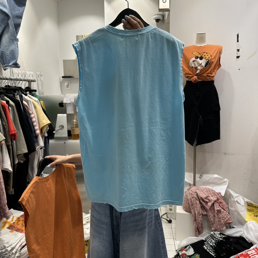 THE WEEKND韓國直郵㊣東大門實拍女裝新品時尚吊帶背心史努比THE WEEKND吊帶/背心