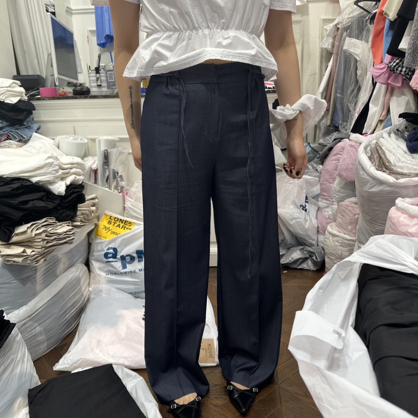 J.RITZY直郵韓國代購㊣女裝新款熱賣人氣25春夏休閑褲含腰繩J.RITZY休閑褲圖色2