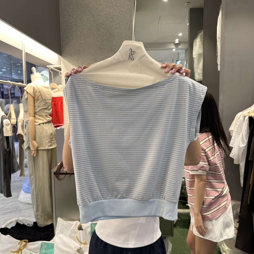 AMOEBA韓國㊣直郵東大門代購女裝新款25春夏休閑人氣吊帶背心AMOEBA吊帶/背心圖色3