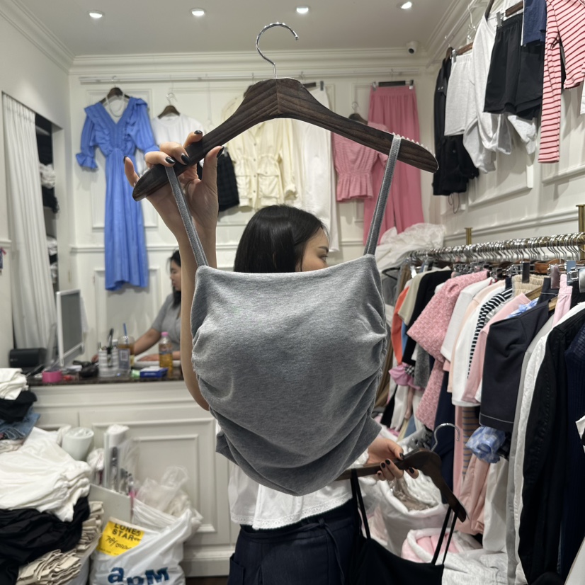 J.RITZY韓國㊣直郵東大門代購女裝新品休閑推薦吊帶背心褶皺J.RITZY吊帶/背心圖色3