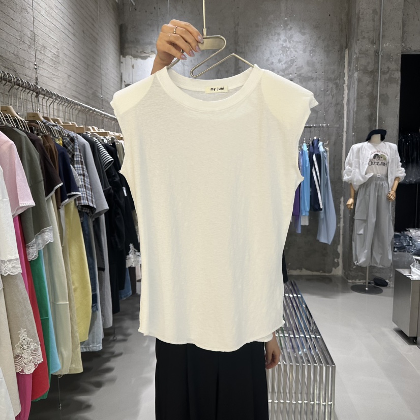 JUNI直郵韓國代購㊣女裝新品時尚25春夏推薦熱賣休閑吊帶背心my juni吊帶/背心