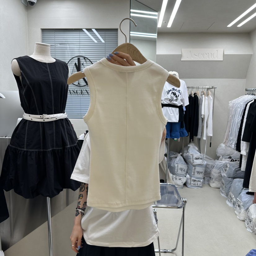 ASCEND直郵韓國代購㊣女裝新款熱賣人氣25春夏時尚吊帶背心ASCEND吊帶/背心