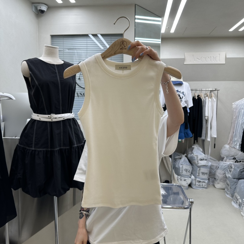 ASCEND直郵韓國代購㊣女裝新款熱賣人氣25春夏時尚吊帶背心ASCEND吊帶/背心圖色2