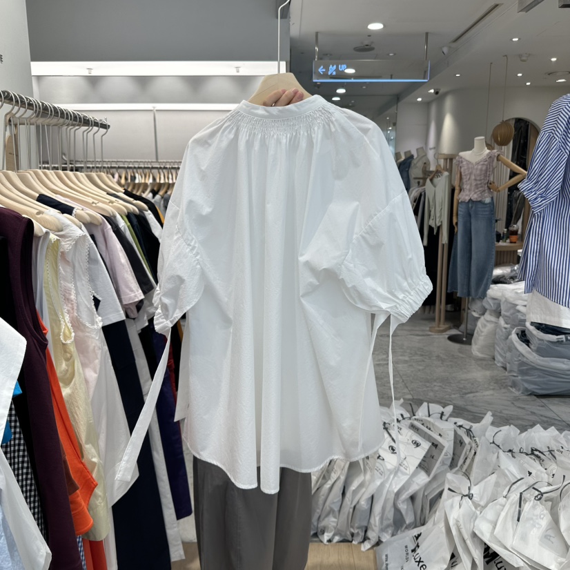 REVE-L直郵韓國代購㊣女裝新品推薦時尚休閑25春夏襯衫蕾絲衫REVE-L襯衫/蕾絲衫