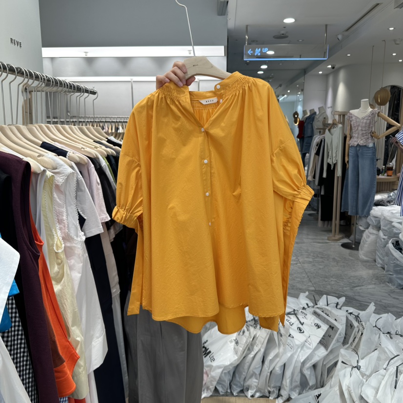 REVE-L直郵韓國代購㊣女裝新品推薦時尚休閑25春夏襯衫蕾絲衫REVE-L襯衫/蕾絲衫圖色2