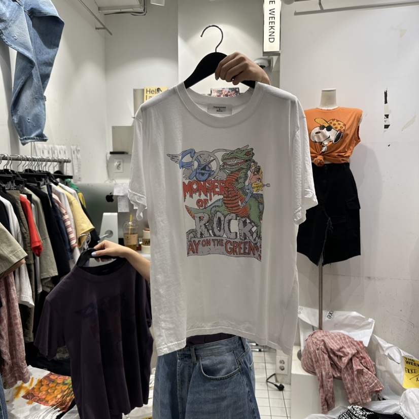THE WEEKND韓國直郵㊣女裝新款時尚休閑人氣熱賣25春夏T恤THE WEEKNDT恤