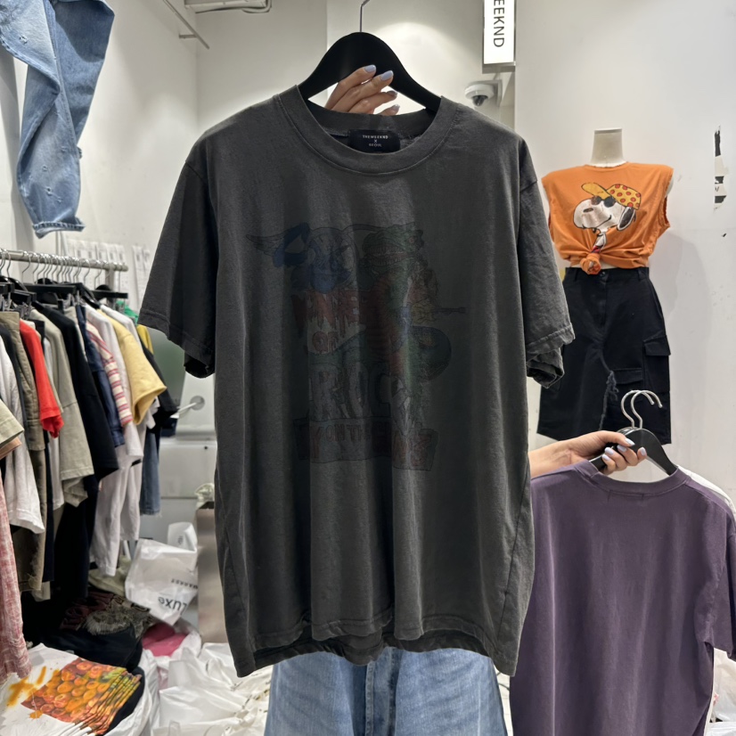 THE WEEKND韓國直郵㊣女裝新款時尚休閑人氣熱賣25春夏T恤THE WEEKNDT恤圖色3