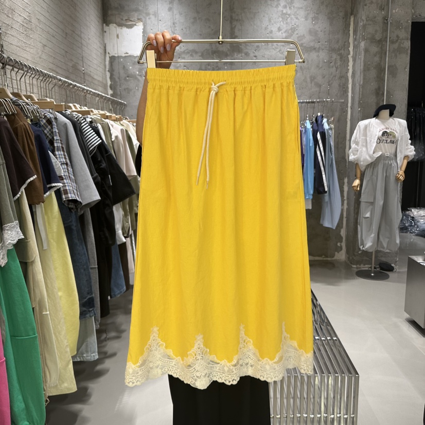 JUNI韓國㊣直郵東大門代購女裝新款熱賣時尚推薦25春夏長裙亞麻my juni長裙圖色2