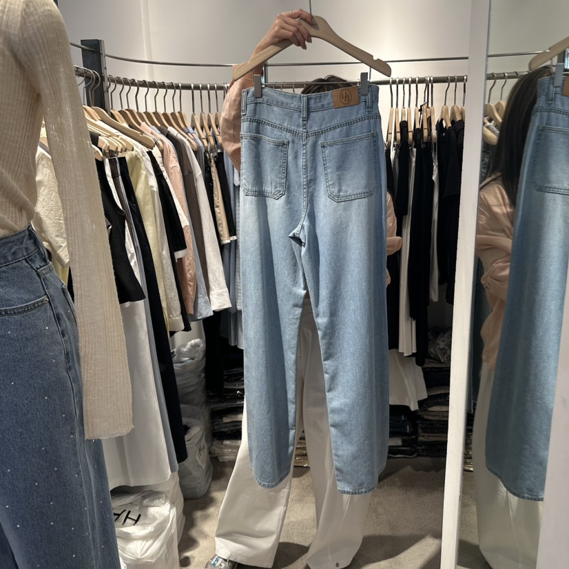 HABLE韓國直郵㊣女裝新品時尚休閑推薦人氣熱賣25春夏牛仔褲HABLE牛仔褲