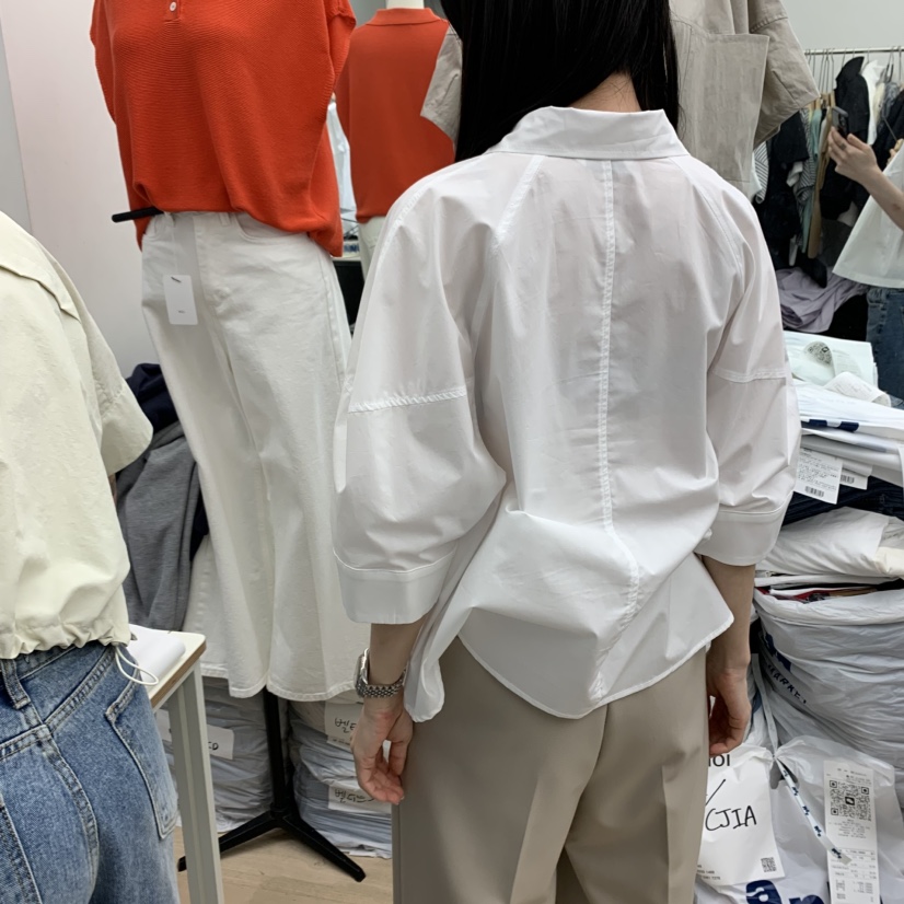 MOI-A韓國直郵㊣東大門實拍女裝新款熱賣休閑推薦襯衫蕾絲衫MOI-A襯衫/蕾絲衫