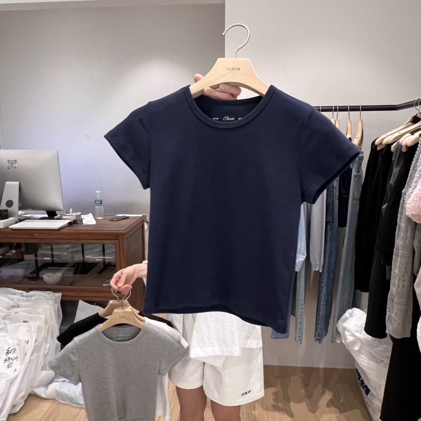 OURIN直郵韓國代購㊣女裝新品休閑熱賣推薦25春夏人氣時尚T恤OURINT恤圖色4