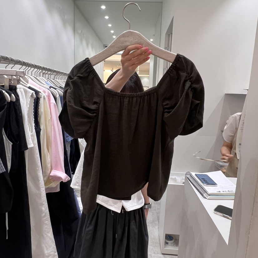 ASOME韓國㊣直郵東大門代購女裝新品25春夏熱賣人氣襯衫蕾絲衫A.SOME襯衫/蕾絲衫
