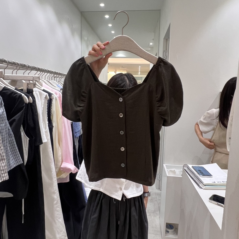 ASOME韓國㊣直郵東大門代購女裝新品25春夏熱賣人氣襯衫蕾絲衫A.SOME襯衫/蕾絲衫圖色2