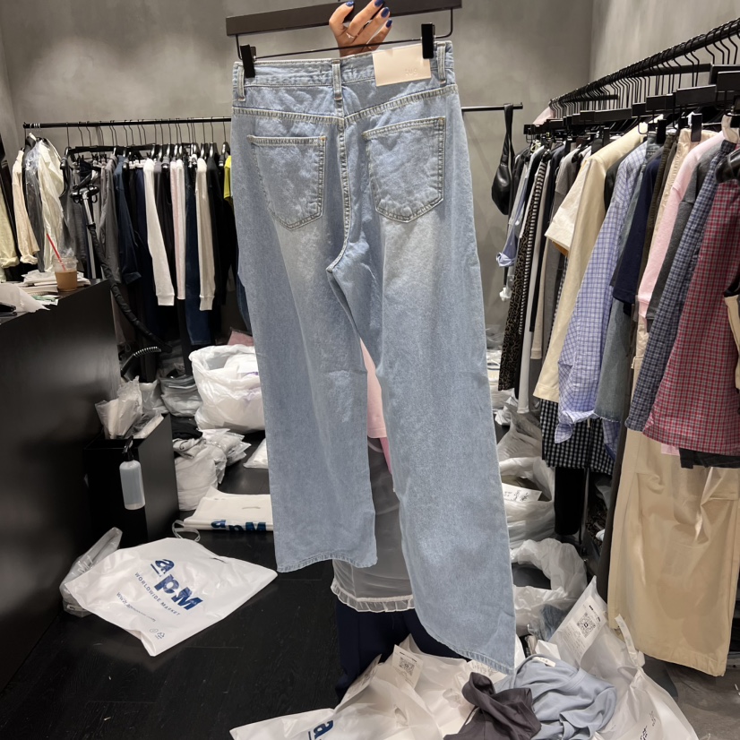 TUG韓國直郵㊣東大門實拍女裝新款熱賣時尚休閑人氣25春夏牛仔褲TUG牛仔褲