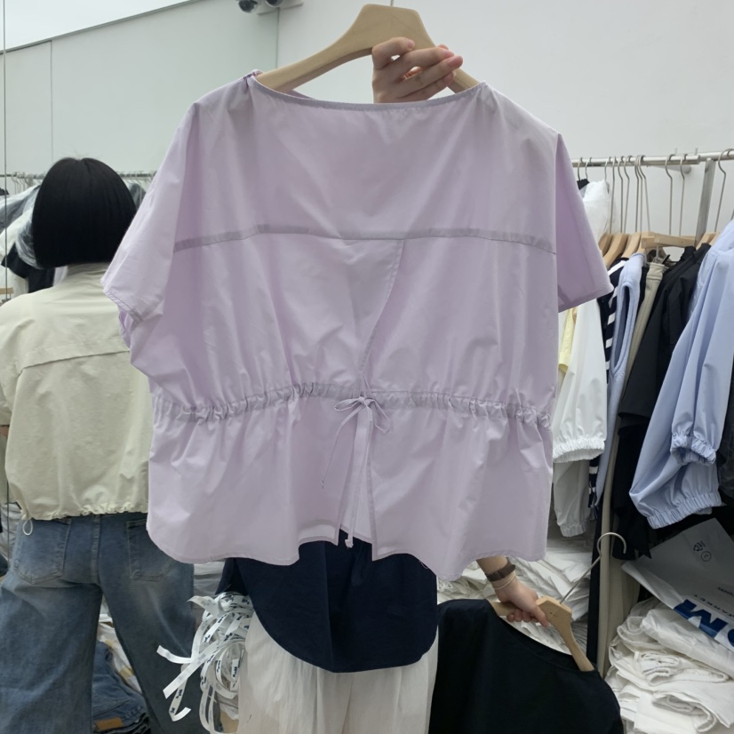 MOI-A韓國㊣直郵東大門代購女裝新品25春夏時尚襯衫蕾絲衫MOI-A襯衫/蕾絲衫