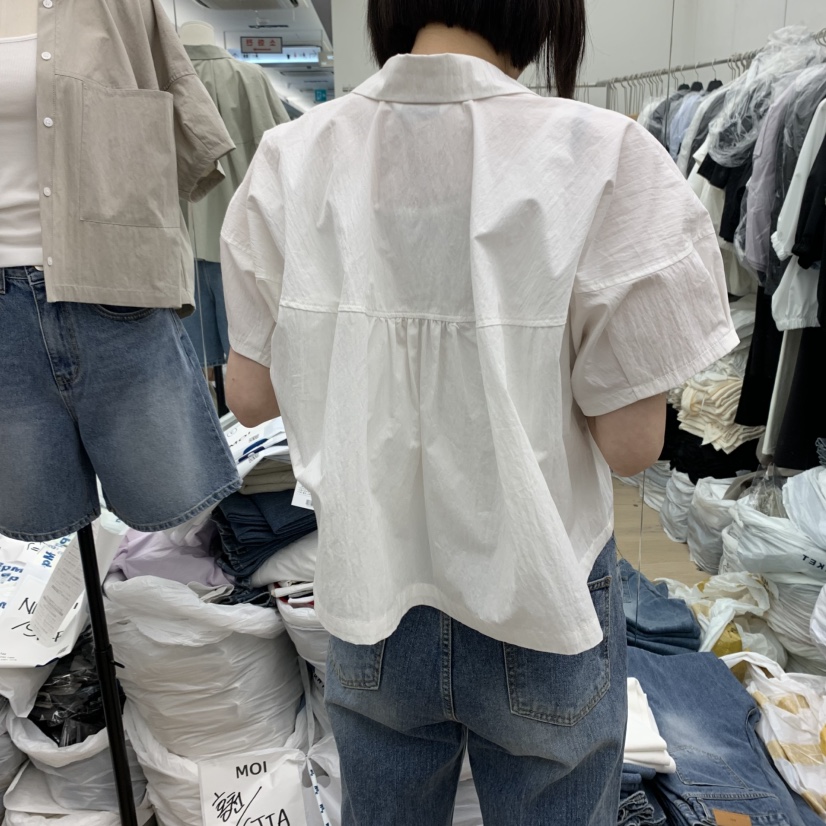 MOI-A韓國直郵㊣東大門實拍女裝新款25春夏人氣襯衫蕾絲衫MOI-A襯衫/蕾絲衫