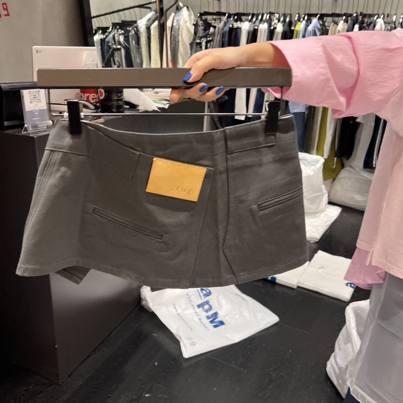 TUG韓國直郵㊣東大門實拍女裝新品推薦25春夏休閑熱賣時尚短裙TUG短裙