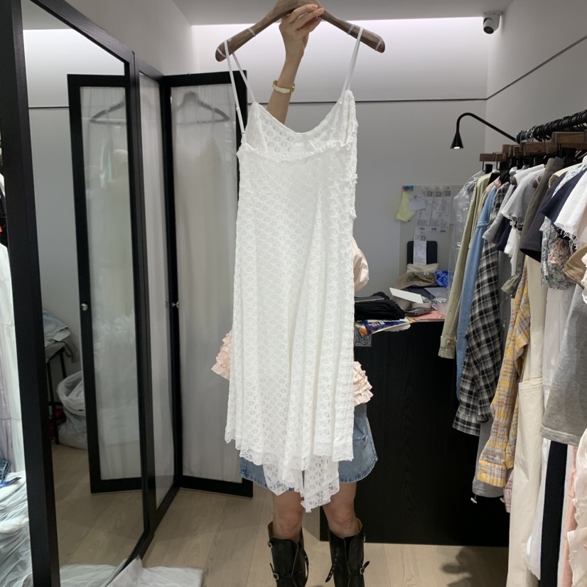 LOVE PULL韓國㊣直郵東大門代購女裝新款時尚推薦連衣裙蕾絲LOVE PULL連衣裙