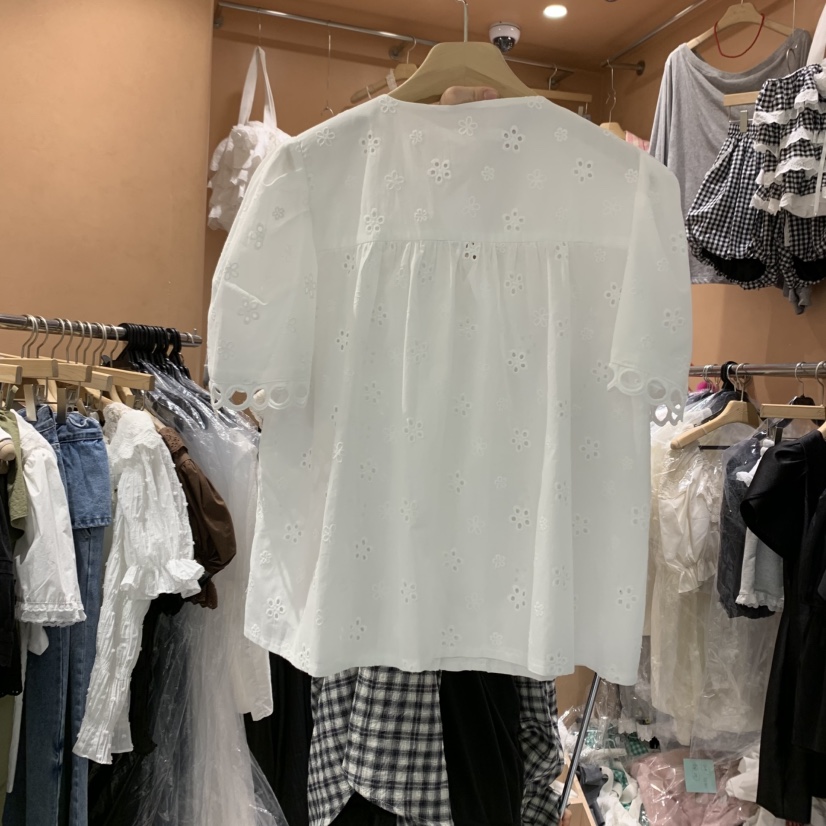 BY FLOW直郵韓國代購㊣女裝新品休閑推薦25春夏襯衫蕾絲衫BY FLOW襯衫/蕾絲衫