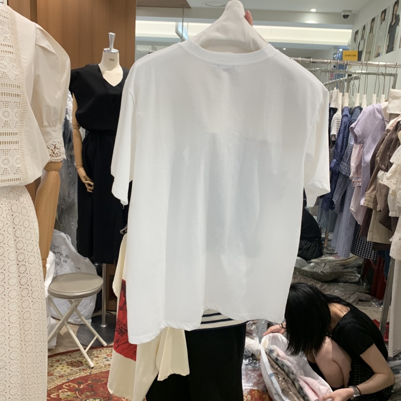 OGI韓國直郵㊣東大門實拍女裝新款25春夏熱賣休閑時尚T恤緊身FLat OGIT恤