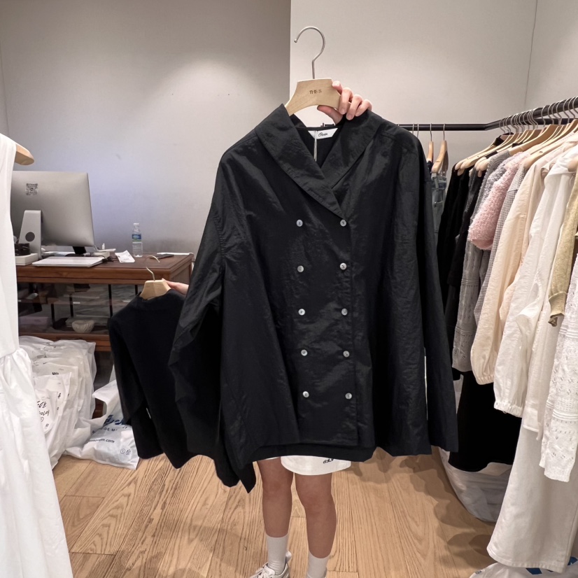 OURIN韓國直郵㊣女裝新品推薦休閑時尚熱賣25春夏人氣夾克披肩OURIN夾克圖色3