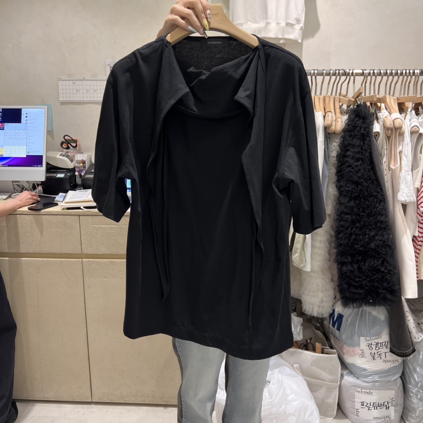 SALONDEMAG直郵韓國代購㊣女裝新品人氣休閑25春夏熱賣推薦T恤SALONDEMAGT恤