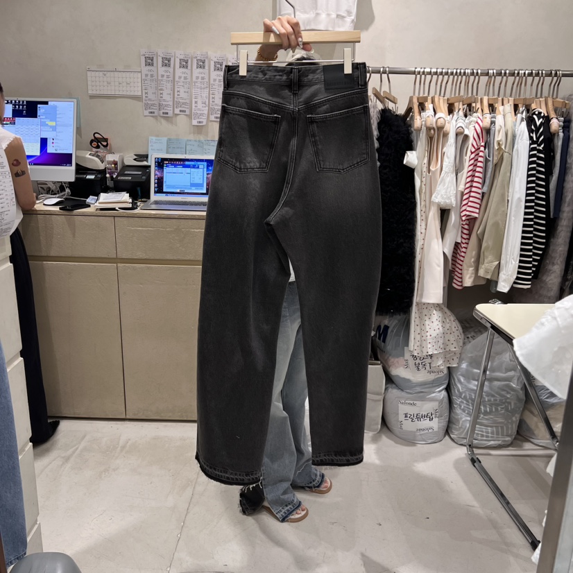 SALONDEMAG直郵韓國代購㊣女裝新款熱賣25春夏人氣休閑牛仔褲SALONDEMAG牛仔褲