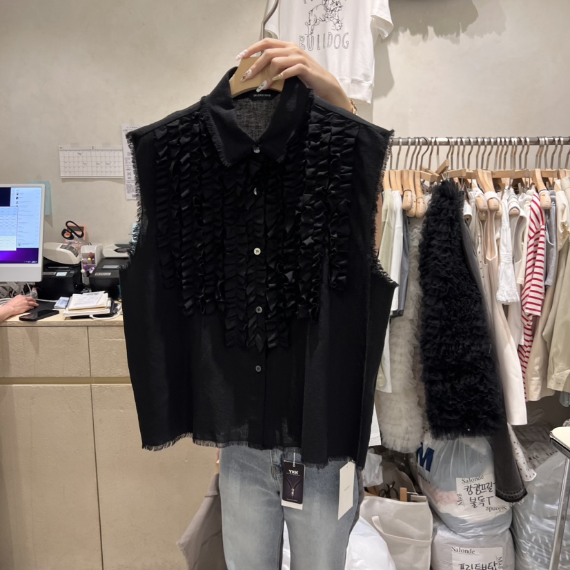 SALONDEMAG韓國直郵㊣女裝新品人氣時尚熱賣休閑襯衫蕾絲衫SALONDEMAG襯衫/蕾絲衫