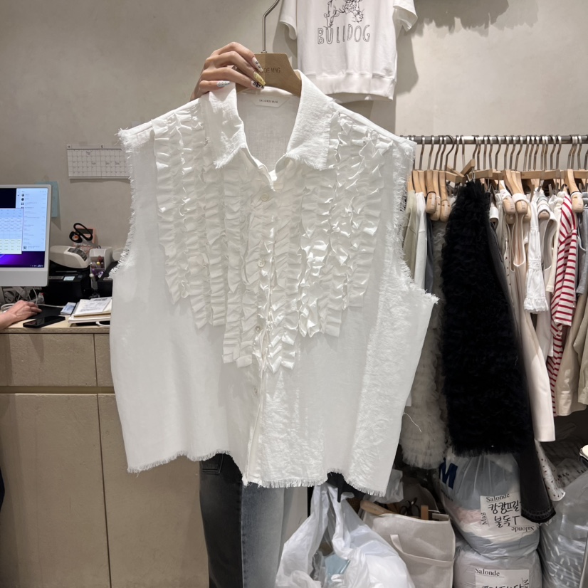 SALONDEMAG韓國直郵㊣女裝新品人氣時尚熱賣休閑襯衫蕾絲衫SALONDEMAG襯衫/蕾絲衫圖色3