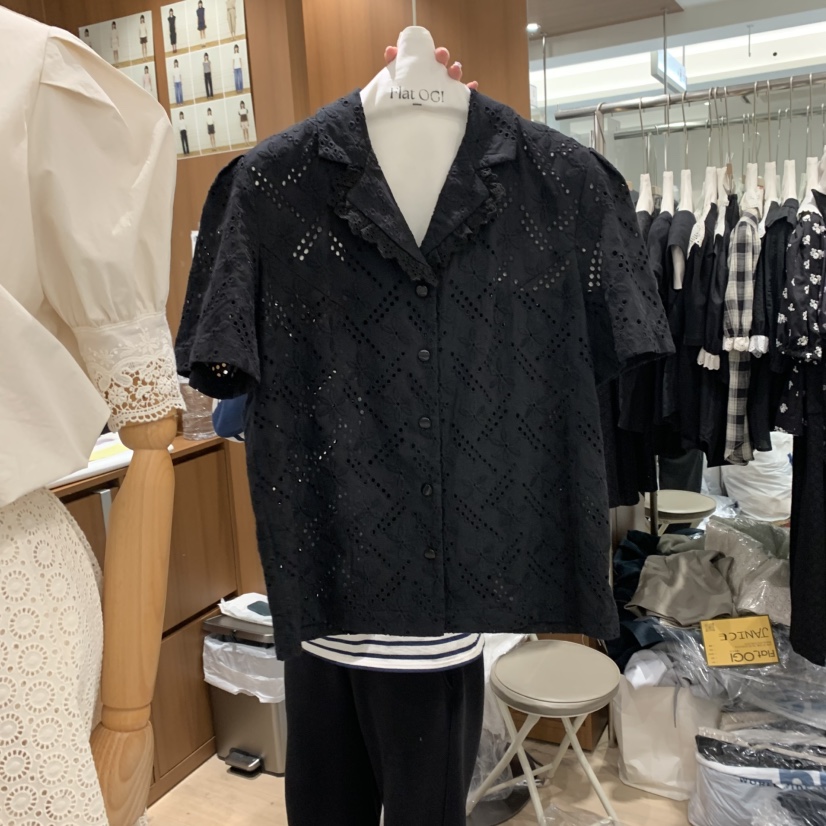 OGI韓國㊣直郵東大門代購女裝新品人氣熱賣25春夏襯衫蕾絲衫FLat OGI襯衫/蕾絲衫圖色2