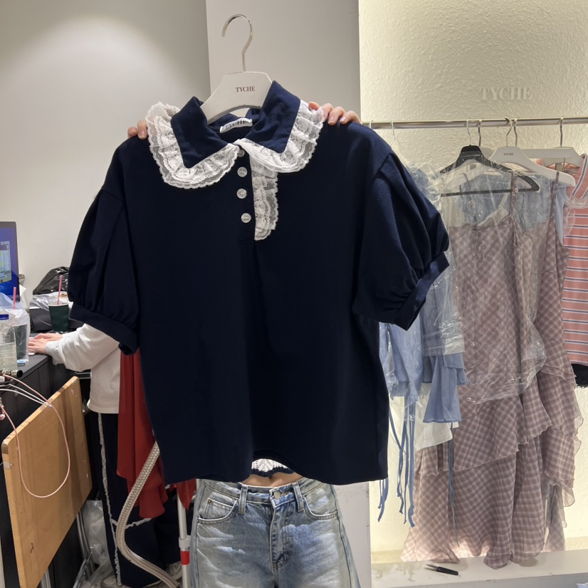 TYCHE直郵韓國代購㊣女裝新品人氣時尚25春夏熱賣推薦休閑T恤TYCHET恤圖色1