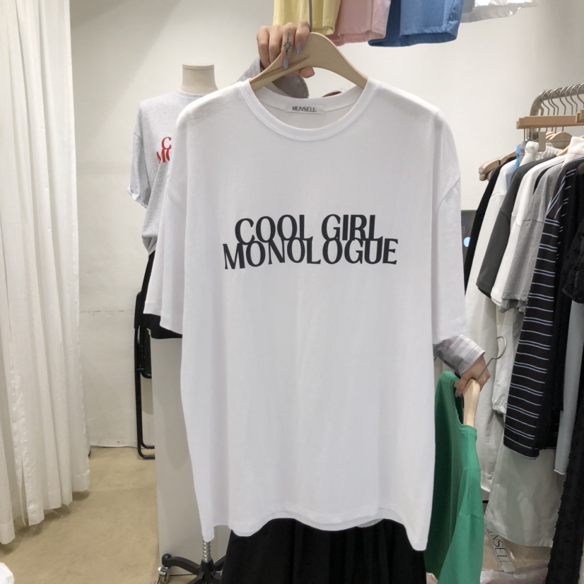 MUNSELL韓國直郵㊣女裝新品熱賣人氣推薦休閑時尚25春夏T恤MUNSELLT恤