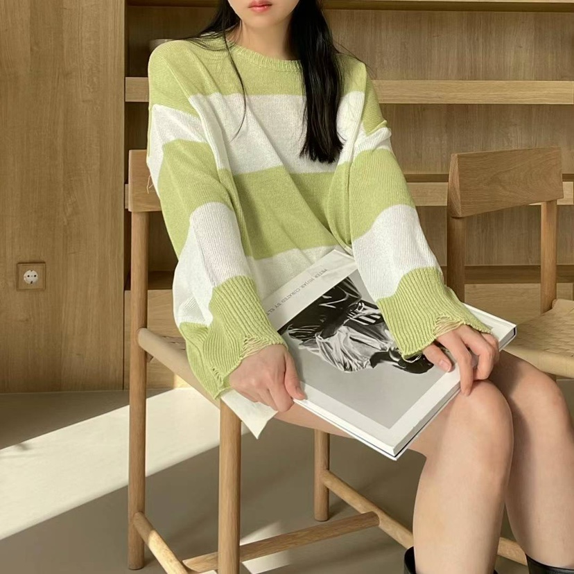 ALLVIBE韓國直郵女裝新品休閑25春夏推薦真品人氣針織衫折扣ALLVIBE針織衫