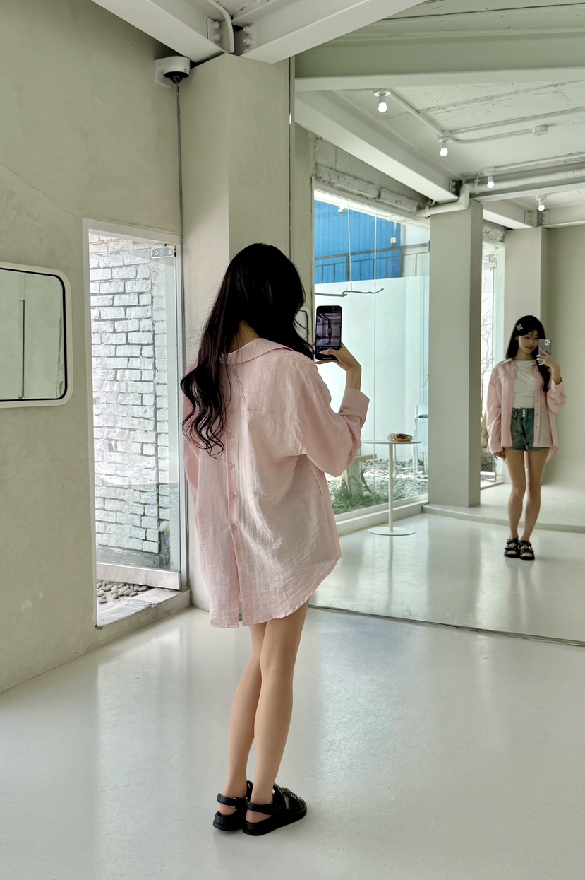 AVEC-OT東大門代購女裝新品熱賣25春夏真品休閑襯衫蕾絲衫AVEC-OT襯衫/蕾絲衫