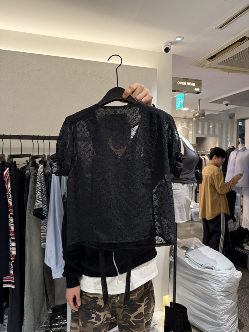 OVER NEAP韓國代購女裝新品人氣熱賣休閑真品推薦襯衫蕾絲衫OVER NEAR襯衫/蕾絲衫