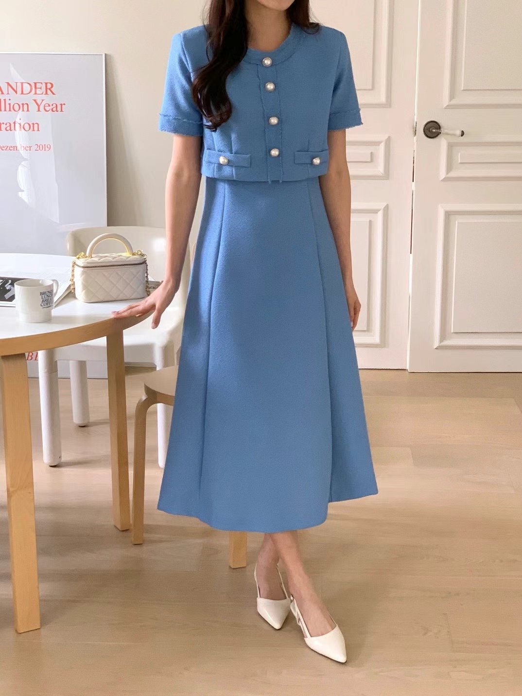 EEYOU東大門直郵女士新品真品推薦時尚人氣休閑25春夏連衣裙EEYOU連衣裙