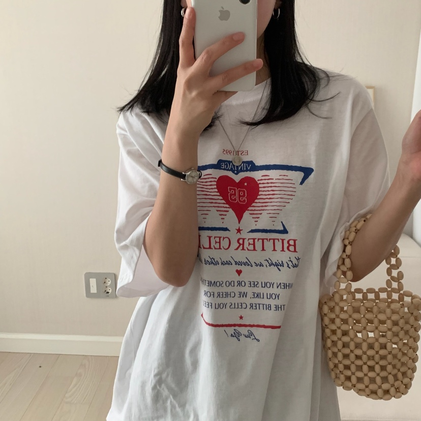 FROMJINI韓國直郵女裝新款25春夏職業人氣真品休閑時尚熱賣T恤FROMJINIT恤