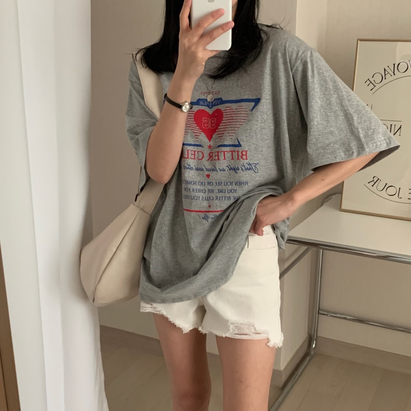 FROMJINI韓國直郵女裝新款25春夏職業人氣真品休閑時尚熱賣T恤FROMJINIT恤