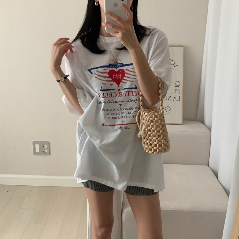 FROMJINI韓國直郵女裝新款25春夏職業人氣真品休閑時尚熱賣T恤FROMJINIT恤