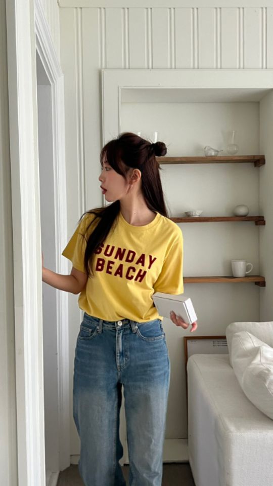 HEY/TO SEWING韓國直郵女士新品25春夏推薦時尚真品休閑T恤BY HEY/TO SEWINGT恤