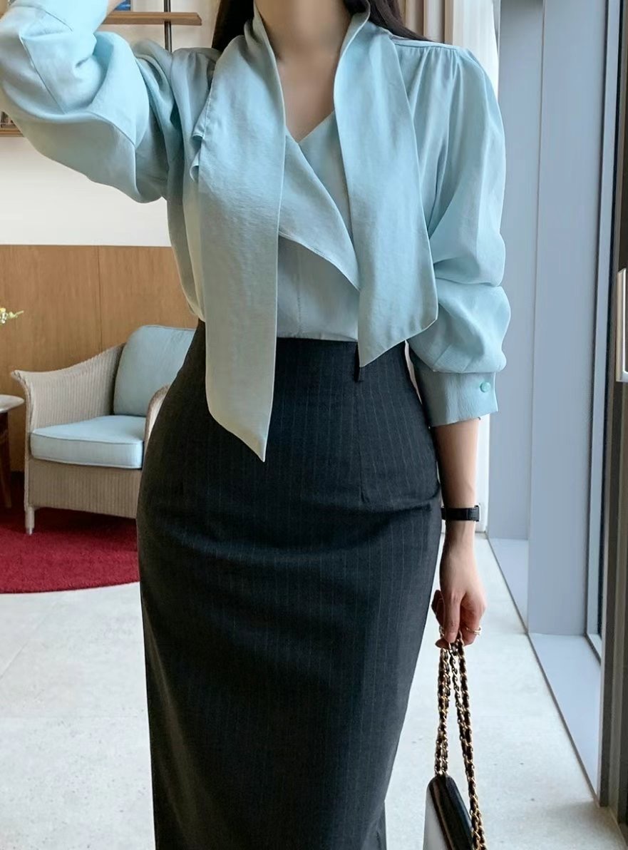 EEYOU韓國代購女士新款25春夏職業真品時尚休閑推薦襯衫蕾絲衫EEYOU襯衫/蕾絲衫